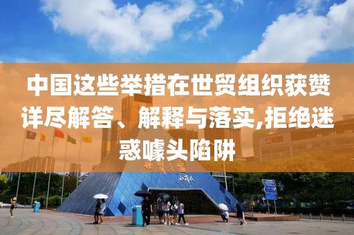 中國這些舉措在世貿組織獲贊詳盡解答、解釋與落實,拒絕迷惑噱頭陷阱