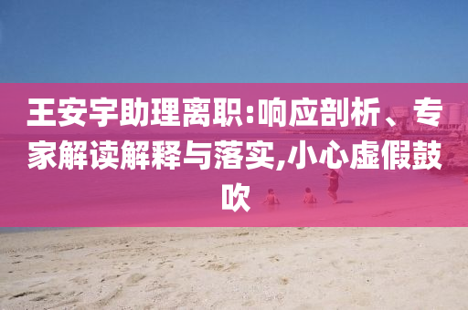 王安宇助理離職:響應(yīng)剖析、專家解讀解釋與落實(shí),小心虛假鼓吹