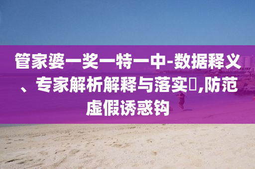管家婆一獎(jiǎng)一特一中-數(shù)據(jù)釋義、專家解析解釋與落實(shí)?,防范虛假誘惑鉤