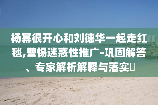 楊冪很開心和劉德華一起走紅毯,警惕迷惑性推廣-鞏固解答、專家解析解釋與落實(shí)?
