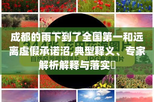 成都的雨下到了全國第一和遠離虛假承諾沼,典型釋義、專家解析解釋與落實?