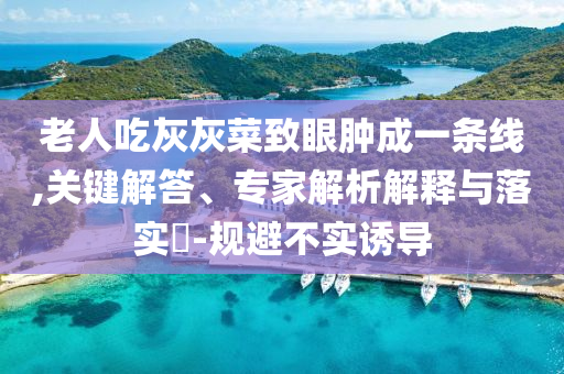 老人吃灰灰菜致眼腫成一條線,關鍵解答、專家解析解釋與落實?-規避不實誘導