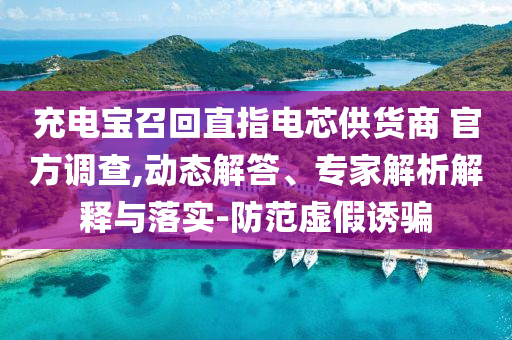 充電寶召回直指電芯供貨商 官方調查,動態解答、專家解析解釋與落實-防范虛假誘騙