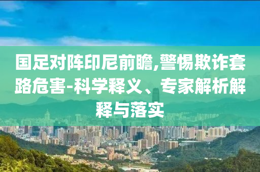 國足對陣印尼前瞻,警惕欺詐套路危害-科學釋義、專家解析解釋與落實