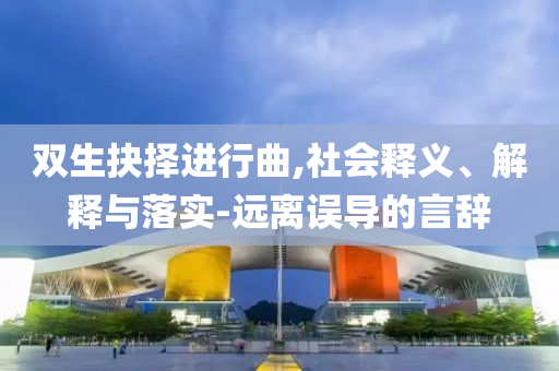 雙生抉擇進行曲,社會釋義、解釋與落實-遠離誤導(dǎo)的言辭