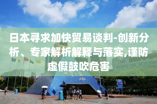 日本尋求加快貿易談判-創新分析、專家解析解釋與落實,謹防虛假鼓吹危害
