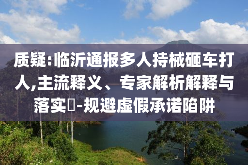 質疑:臨沂通報多人持械砸車打人,主流釋義、專家解析解釋與落實?-規避虛假承諾陷阱
