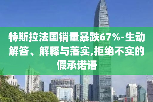 特斯拉法國銷量暴跌67%-生動解答、解釋與落實,拒絕不實的假承諾語
