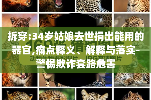 拆穿:34歲姑娘去世捐出能用的器官,痛點(diǎn)釋義、解釋與落實(shí)-警惕欺詐套路危害