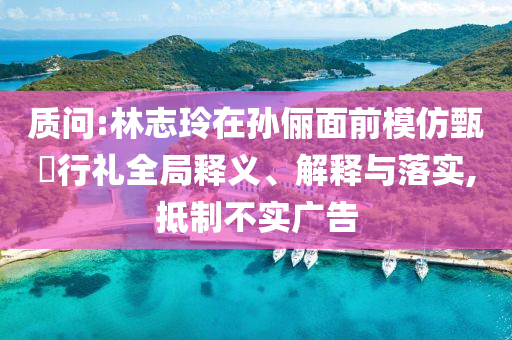 質問:林志玲在孫儷面前模仿甄嬛行禮全局釋義、解釋與落實,抵制不實廣告