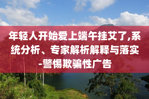 年輕人開始愛上端午掛艾了,系統(tǒng)分析、專家解析解釋與落實-警惕欺騙性廣告
