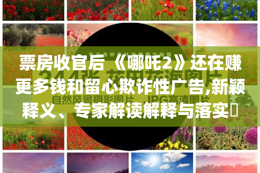 票房收官后 《哪吒2》還在賺更多錢和留心欺詐性廣告,新穎釋義、專家解讀解釋與落實(shí)?