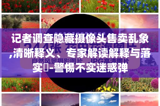 記者調查隱藏攝像頭售賣亂象,清晰釋義、專家解讀解釋與落實?-警惕不實迷惑彈