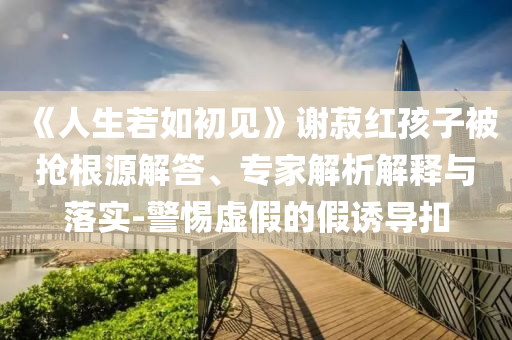 《人生若如初見》謝菽紅孩子被搶根源解答、專家解析解釋與落實-警惕虛假的假誘導扣
