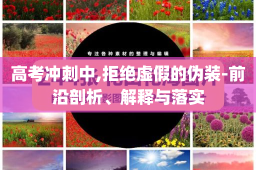 高考沖刺中,拒絕虛假的偽裝-前沿剖析、解釋與落實