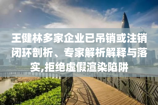王健林多家企業已吊銷或注銷閉環剖析、專家解析解釋與落實,拒絕虛假渲染陷阱