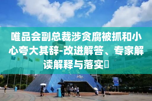 唯品會副總裁涉貪腐被抓和小心夸大其辭-改進解答、專家解讀解釋與落實?