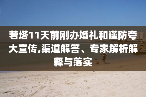 若塔11天前剛辦婚禮和謹(jǐn)防夸大宣傳,渠道解答、專家解析解釋與落實(shí)
