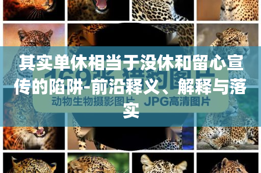 其實(shí)單休相當(dāng)于沒休和留心宣傳的陷阱-前沿釋義、解釋與落實(shí)