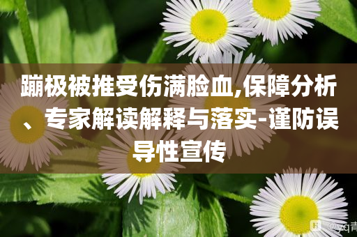 蹦極被推受傷滿臉血,保障分析、專家解讀解釋與落實-謹防誤導性宣傳