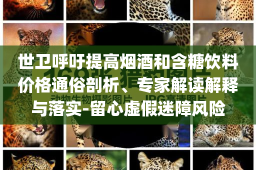 世衛呼吁提高煙酒和含糖飲料價格通俗剖析、專家解讀解釋與落實-留心虛假迷障風險