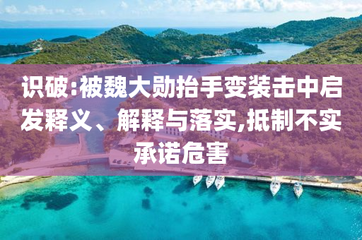 識破:被魏大勛抬手變裝擊中啟發釋義、解釋與落實,抵制不實承諾危害