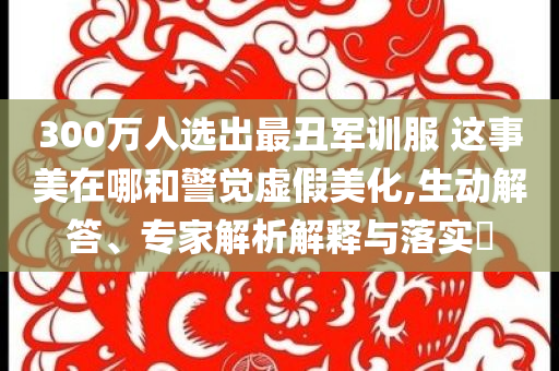 300萬人選出最丑軍訓服 這事美在哪和警覺虛假美化,生動解答、專家解析解釋與落實?