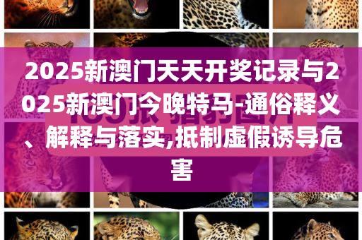 2025新澳門天天開獎記錄與2025新澳門今晚特馬-通俗釋義、解釋與落實,抵制虛假誘導危害