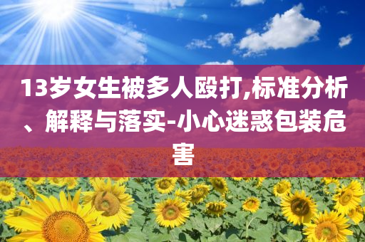 13歲女生被多人毆打,標準分析、解釋與落實-小心迷惑包裝危害