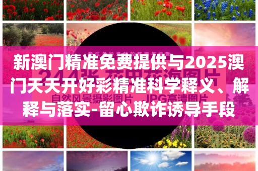 新澳門精準(zhǔn)免費(fèi)提供與2025澳門天天開好彩精準(zhǔn)科學(xué)釋義、解釋與落實(shí)-留心欺詐誘導(dǎo)手段