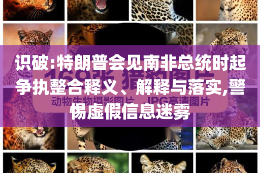 識破:特朗普會見南非總統時起爭執整合釋義、解釋與落實,警惕虛假信息迷霧