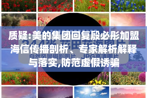 質疑:美的集團回復殷必彤加盟海信傳播剖析、專家解析解釋與落實,防范虛假誘騙