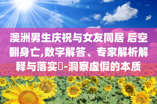 澳洲男生慶祝與女友同居 后空翻身亡,數字解答、專家解析解釋與落實?-洞察虛假的本質