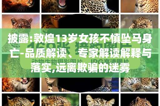 披露:敦煌13歲女孩不慎墜馬身亡-品質解讀、專家解讀解釋與落實,遠離欺騙的迷霧