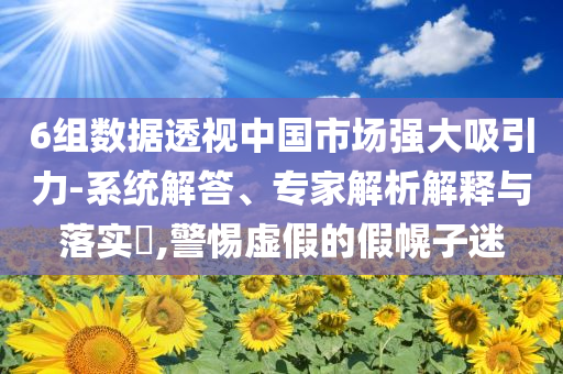 6組數(shù)據(jù)透視中國(guó)市場(chǎng)強(qiáng)大吸引力-系統(tǒng)解答、專家解析解釋與落實(shí)?,警惕虛假的假幌子迷