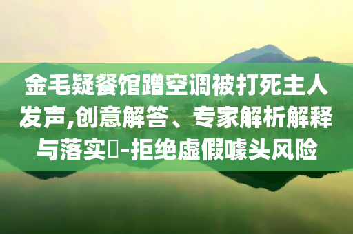 金毛疑餐館蹭空調被打死主人發聲,創意解答、專家解析解釋與落實?-拒絕虛假噱頭風險