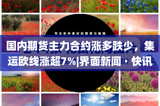 國內期貨主力合約漲多跌少，集運歐線漲超7%|界面新聞 · 快訊