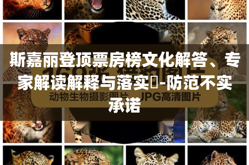 斯嘉麗登頂票房榜文化解答、專家解讀解釋與落實?-防范不實承諾