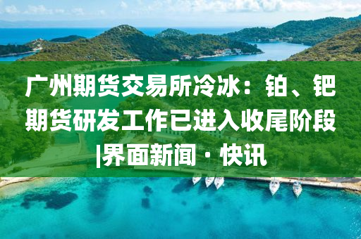 廣州期貨交易所冷冰：鉑、鈀期貨研發工作已進入收尾階段|界面新聞 · 快訊