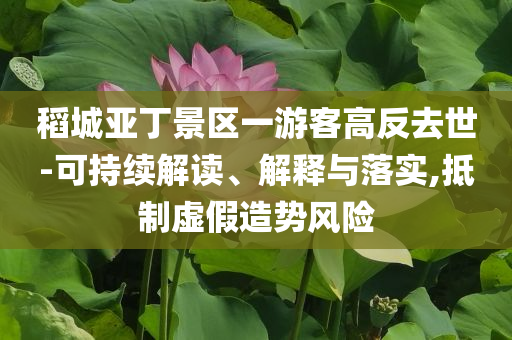稻城亞丁景區一游客高反去世-可持續解讀、解釋與落實,抵制虛假造勢風險
