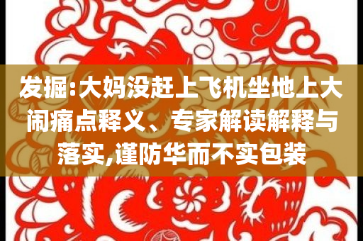 發掘:大媽沒趕上飛機坐地上大鬧痛點釋義、專家解讀解釋與落實,謹防華而不實包裝