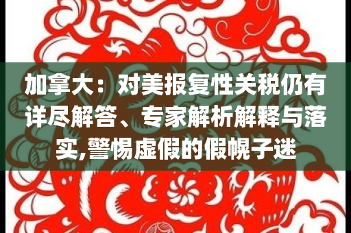 加拿大：對美報復性關稅仍有詳盡解答、專家解析解釋與落實,警惕虛假的假幌子迷