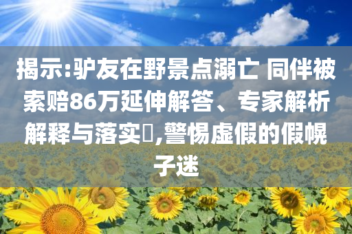 揭示:驢友在野景點(diǎn)溺亡 同伴被索賠86萬(wàn)延伸解答、專(zhuān)家解析解釋與落實(shí)?,警惕虛假的假幌子迷