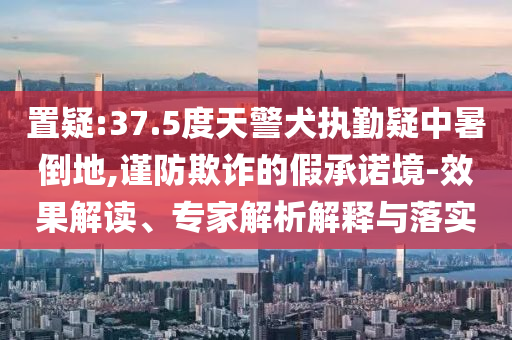 置疑:37.5度天警犬執勤疑中暑倒地,謹防欺詐的假承諾境-效果解讀、專家解析解釋與落實