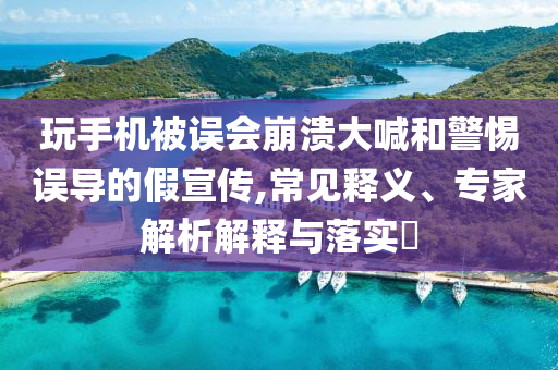 玩手機被誤會崩潰大喊和警惕誤導的假宣傳,常見釋義、專家解析解釋與落實?