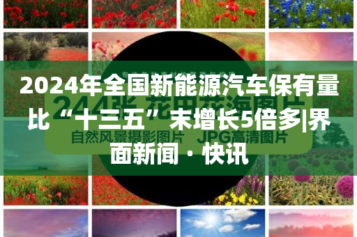 2024年全國新能源汽車保有量比“十三五”末增長5倍多|界面新聞 · 快訊